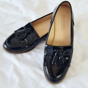 Michael Shannon Black Patent Loafers 7.5